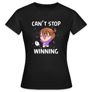 Ich kann nicht aufhören zu gewinnen - Frauen T-Shirt - Schwarz - Vorne - AI Model Female 172 dark (172cm)
