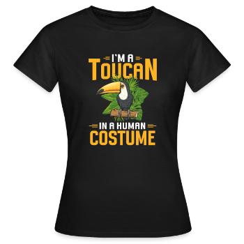Tukan Vogel Regenwald - Frauen T-Shirt - Schwarz - Vorne - AI Model Female 172 dark (172cm)