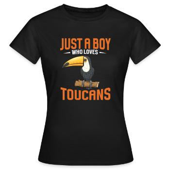 Tukan Vogel Regenwald - Frauen T-Shirt - Schwarz - Vorne - AI Model Female 172 dark (172cm)