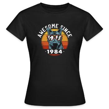 Genial seit 1984, 39 Jahre alt, 39. Geburtstag - Frauen T-Shirt - Schwarz - Vorne - AI Model Female 172 dark (172cm)