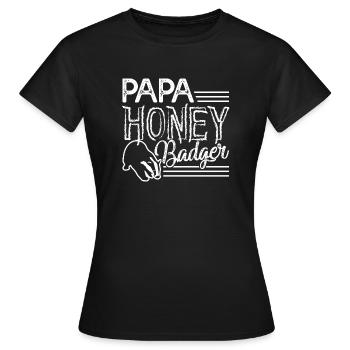 Honey Badger Papa Honey Badger - Women's T-Shirt - black - Front - AI Model Female 172 dark (172cm)