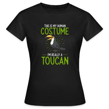 Tukan Vogel Regenwald - Frauen T-Shirt - Schwarz - Vorne - AI Model Female 172 dark (172cm)
