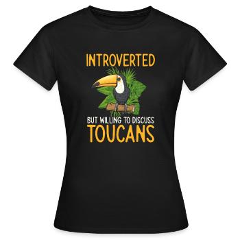 Tukan Vogel Regenwald - Frauen T-Shirt - Schwarz - Vorne - AI Model Female 172 dark (172cm)
