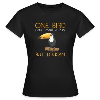 Tukan Vogel Regenwald - Frauen T-Shirt - Schwarz - Vorne - AI Model Female 172 dark (172cm)