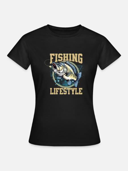 Angeln Lebensstil - Frauen T-Shirt - Schwarz