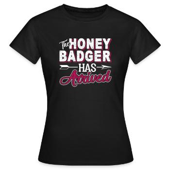 Honey Badger The Honey Badger Has Arrived - Women's T-Shirt - black - Front - AI Model Female 172 dark (172cm)