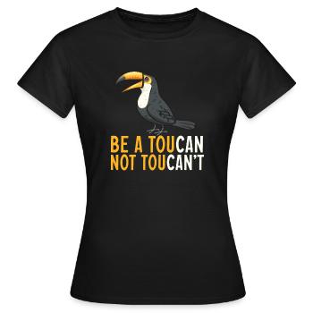 Tukan Vogel Regenwald - Frauen T-Shirt - Schwarz - Vorne - AI Model Female 172 dark (172cm)