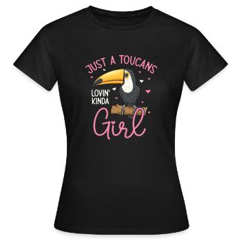 Toucan Bird Rainforest - Women's T-Shirt - black - Front - AI Model Female 172 dark (172cm)