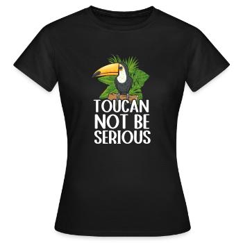 Tukan Vogel Regenwald - Frauen T-Shirt - Schwarz - Vorne - AI Model Female 172 dark (172cm)