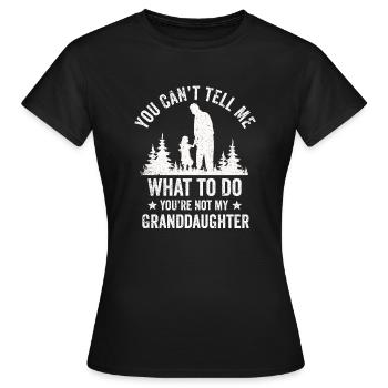 Nicht meine Enkelin - Frauen T-Shirt - Schwarz - Vorne - AI Model Female 172 dark (172cm)
