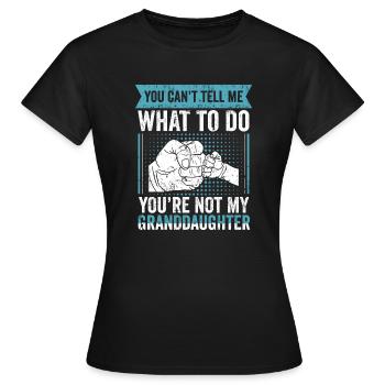 Nicht meine Enkelin - Frauen T-Shirt - Schwarz - Vorne - AI Model Female 172 dark (172cm)