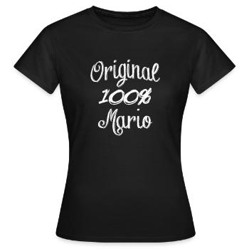 100% Original Mario - Women's T-Shirt - black - Front - AI Model Female 172 dark (172cm)