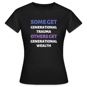 Pauvreté Richesse Dire anglais - T-shirt Femme - noir - Devant - AI Model Female 172 dark (172cm)
