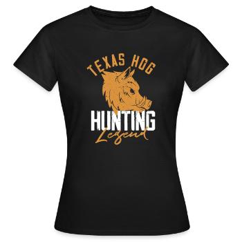 Texas Hog Hunting Legend - Women's T-Shirt - black - Front - AI Model Female 172 dark (172cm)