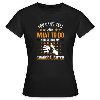 Not My Granddaughter - Women's T-Shirt - black - Front - AI Model Female 172 dark (172cm)