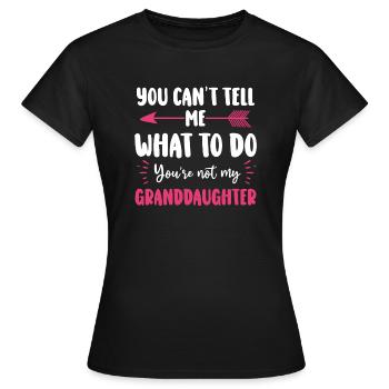 Nicht meine Enkelin - Frauen T-Shirt - Schwarz - Vorne - AI Model Female 172 dark (172cm)