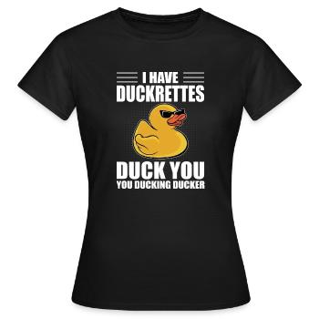 Canard en caoutchouc Canard jaune Canard de bain J’ai Duc - T-shirt Femme - noir - Devant - AI Model Female 172 dark (172cm)