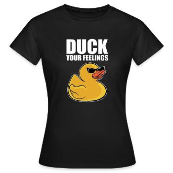 Yellow Bath Duckie Duckling Cool Rubber Duck Your - Frauen T-Shirt - Schwarz - Vorne - AI Model Female 172 dark (172cm)