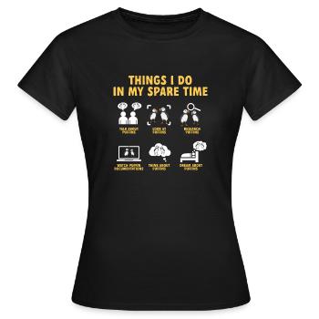 puffin puffin auke birds Lunde - Women's T-Shirt - black - Front - AI Model Female 172 dark (172cm)
