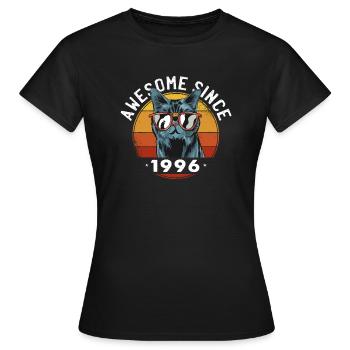 Genial Seit 1996, 27 Jahre alt, 27. Geburtstag - Frauen T-Shirt - Schwarz - Vorne - AI Model Female 172 dark (172cm)