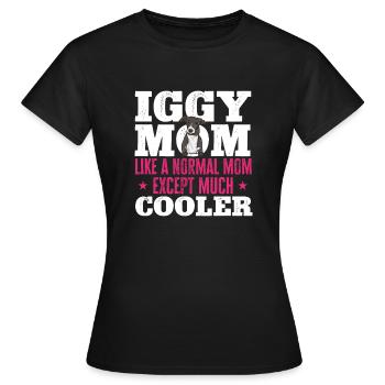 Lévrier italien Greyhound Chiens - T-shirt Femme - noir - Devant - AI Model Female 172 dark (172cm)