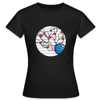 Bowling Club Bowling Club Bowling Club Bowling - T-shirt Femme - noir - Devant - AI Model Female 172 dark (172cm)