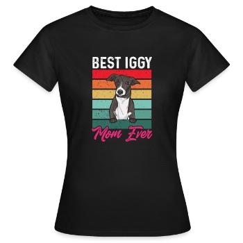 Lévrier italien Greyhound Chiens - T-shirt Femme - noir - Devant - AI Model Female 172 dark (172cm)