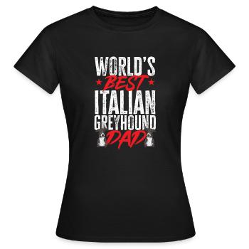 Lévrier italien Greyhound Chiens - T-shirt Femme - noir - Devant - AI Model Female 172 dark (172cm)