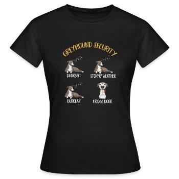 Lévrier italien Greyhound Chiens - T-shirt Femme - noir - Devant - AI Model Female 172 dark (172cm)