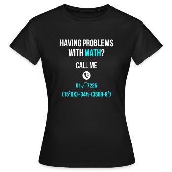Learn Math School - Women's T-Shirt - black - Front - AI Model Female 172 dark (172cm)