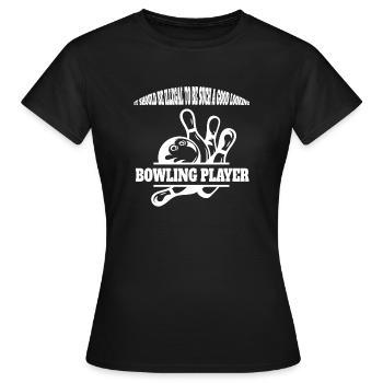 Bowler Skittles Club Bowling Skittles Bowling Club - T-shirt Femme - noir - Devant - AI Model Female 172 dark (172cm)