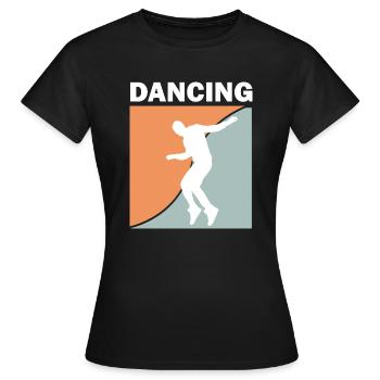 Dancing Dance Music - Women's T-Shirt - black - Front - AI Model Female 172 dark (172cm)