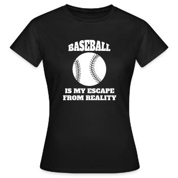 Baseball Baseballer Joueur de baseball Équipe de baseball - T-shirt Femme - noir - Devant - AI Model Female 172 dark (172cm)
