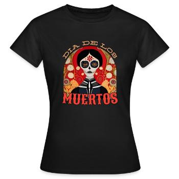 Jour des morts - T-shirt Femme - noir - Devant - AI Model Female 172 dark (172cm)