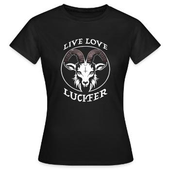 Occulte Demon Lucifer chèvre idée cadeau - T-shirt Femme - noir - Devant - AI Model Female 172 dark (172cm)