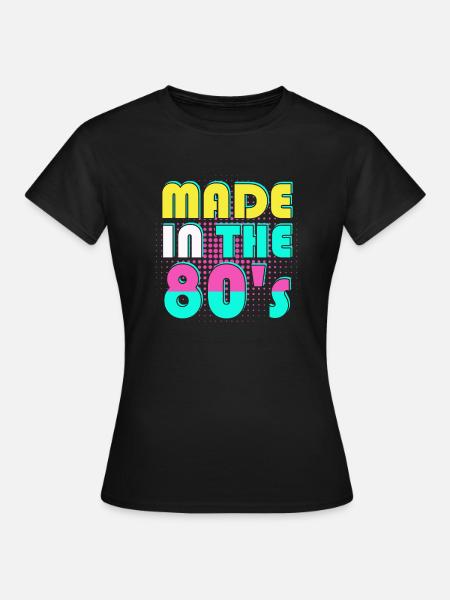 80er Die Musik der 80er - Frauen T-Shirt - Schwarz