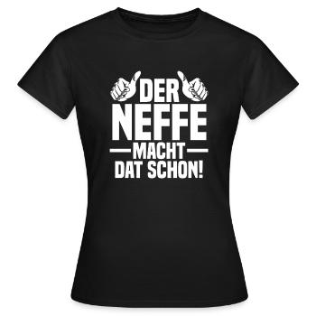 Neffe - Frauen T-Shirt - Schwarz - Vorne - AI Model Female 172 dark (172cm)