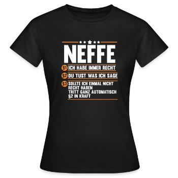 Neffe - Frauen T-Shirt - Schwarz - Vorne - AI Model Female 172 dark (172cm)