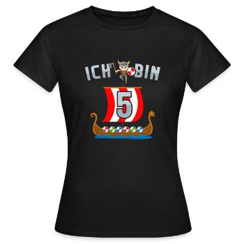 Nordmänner Barbaren 5. Geburtstag Wikinger - Frauen T-Shirt - Schwarz - Vorne - AI Model Female 172 dark (172cm)