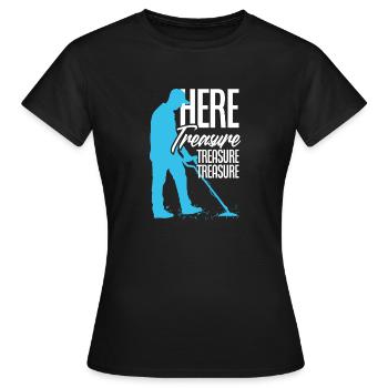 Détecteur de métaux à sondage amusant - T-shirt Femme - noir - Devant - AI Model Female 172 dark (172cm)
