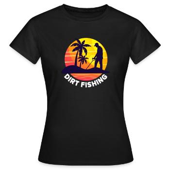 Détecteur de métaux à sondage amusant - T-shirt Femme - noir - Devant - AI Model Female 172 dark (172cm)