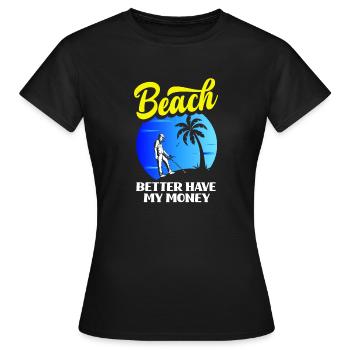 Détecteur de métaux à sondage amusant - T-shirt Femme - noir - Devant - AI Model Female 172 dark (172cm)
