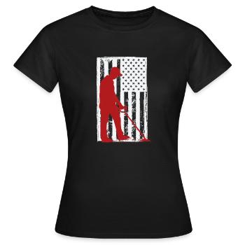 Détecteur de métaux à sondage amusant - T-shirt Femme - noir - Devant - AI Model Female 172 dark (172cm)
