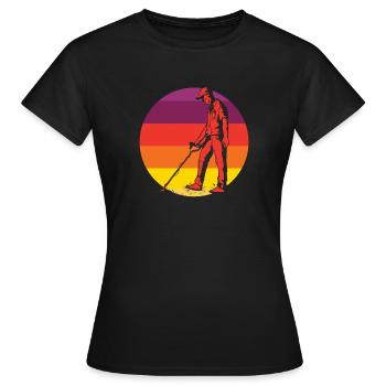 Détecteur de métaux à sondage amusant - T-shirt Femme - noir - Devant - AI Model Female 172 dark (172cm)