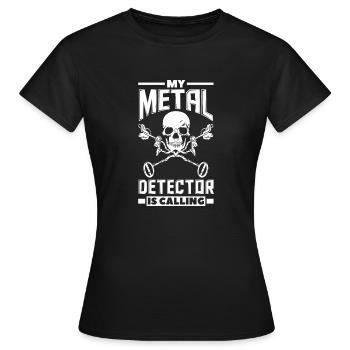 Détecteur de métaux à sondage amusant - T-shirt Femme - noir - Devant - AI Model Female 172 dark (172cm)