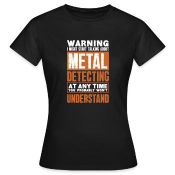 Détecteur de métaux à sondage amusant - T-shirt Femme - noir - Devant - AI Model Female 172 dark (172cm)