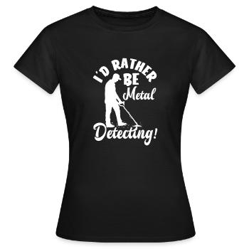Détecteur de métaux à sondage amusant - T-shirt Femme - noir - Devant - AI Model Female 172 dark (172cm)