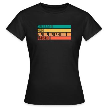 Détecteur de métaux à sondage amusant - T-shirt Femme - noir - Devant - AI Model Female 172 dark (172cm)