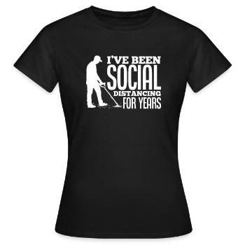 Détecteur de métaux à sondage amusant - T-shirt Femme - noir - Devant - AI Model Female 172 dark (172cm)