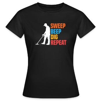 Détecteur de métaux à sondage amusant - T-shirt Femme - noir - Devant - AI Model Female 172 dark (172cm)